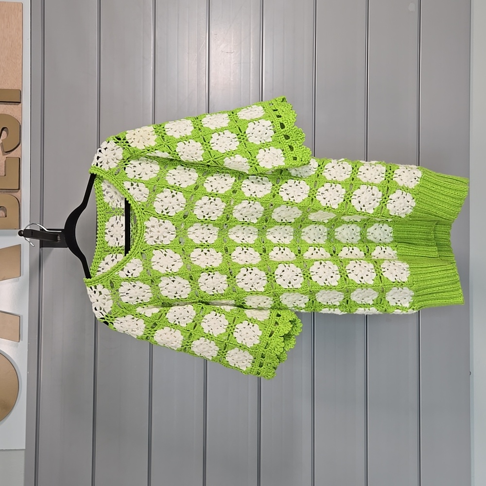 Granny Style Hand Knitted Crochet Tunic/ Dress